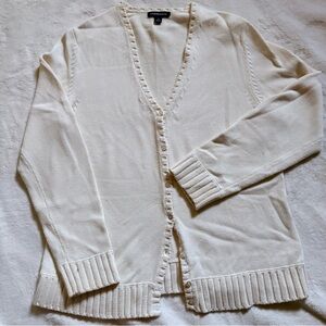 Lands' End Cream Women's Sweater vintage size M